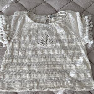 Zara Ivory Crochet Blouse